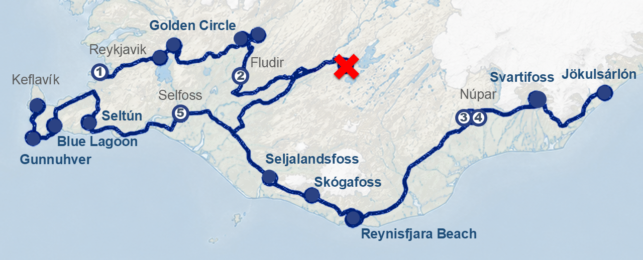 April Route Map